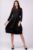 Rochie neagra, lalea, din bumbac mărime mare