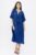 Rochie oversize din in, cu nasturi pe piept, albastru electric mărime mare