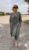 Rochie oversize din in, cu nasturi pe piept, kaki mărime mare