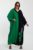 Rochie oversize verde-negru cu broderie, din vascoza mărime mare