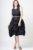 Rochie spectaculoasa neagra, din poplin satinat, cu falduri mărime mare
