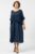 Rochie suprapusa cu bluza plasa, din bumbac, bleumarin mărime mare