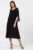 Rochie suprapusa cu bluza plasa, din bumbac, neagra mărime mare