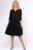 Rochie uni neagra  A line  midi, cu decolteu traditional mărime mare