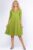 Rochie uni verde deschis  A line  midi, cu decolteu traditional mărime mare