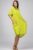 Rochie verde neon din in Stella Milani cu inel metalic pe spate mărime mare