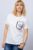 Tricou alb  ALWAYS FREEDOM  cu pestisor la buzunarul de pe bust, din bumbac mărime mare