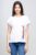 Tricou alb cu panou lateral pana stilizata mărime mare