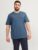 Jack & Jones Plus Tricou barbati, din bumbac organic, Standard Fit, PAULOS, Albastru inchis