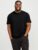Jack & Jones Plus Tricou simplu barbati, Bradley, decolteu la baza gatului, Negru