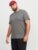 Jack & Jones Plus Tricou simplu barbati, Bradley, decolteu la baza gatului, Gri
