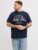 Jack & Jones Plus Tricou barbati, Denver, cu imprimeu text, Bleumarin inchis