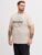 Jack & Jones Plus Tricou barbati, imprimeu text cu logo, Crem