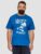 s.Oliver Tricou barbati la baza gatului din bumbac, cu imprimeu Grafic si croiala Regular fit, Albastru