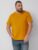 s.Oliver Tricou barbati cu decolteu la baza gatului, 100% bumbac, Galben inchis