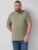 s.Oliver Tricou barbati, din bumbac, cu decolteu la baza gatului, Olive