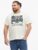 s.Oliver Tricou la baza gatului, barbati, din bumbac, cu imprimeu, Regular fit, Crem