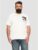Tricou barbati din bumbac cu imprimeu abstract, croiala Regular Fit, Alb