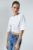 Tricou crop din bumbac cu fermoar si model plisat KOTON mărime mare