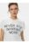 Tricou cu decolteu la baza gatului si imprimeu text 34013 KOTON mărime mare