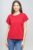 Tricou cu maneca cazuta din bumbac fucsia inchis mărime mare