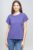 Tricou cu maneca cazuta din bumbac mov deschis mărime mare