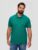 Tricou polo barbati cu logo brodat si croiala Regular fit verde inchis