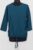 Tricou uni cu maneca 3 4 din tricot de bumbac cu snur la baza, turcoaz inchis mărime mare