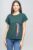 Tricou verde cu panou lateral pana stilizata mărime mare